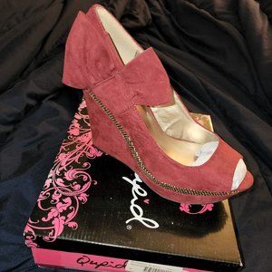 Burgundy Platform Heel